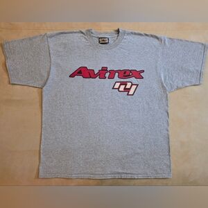 VTG Avirex Varsity Gray Tee with Red Accent